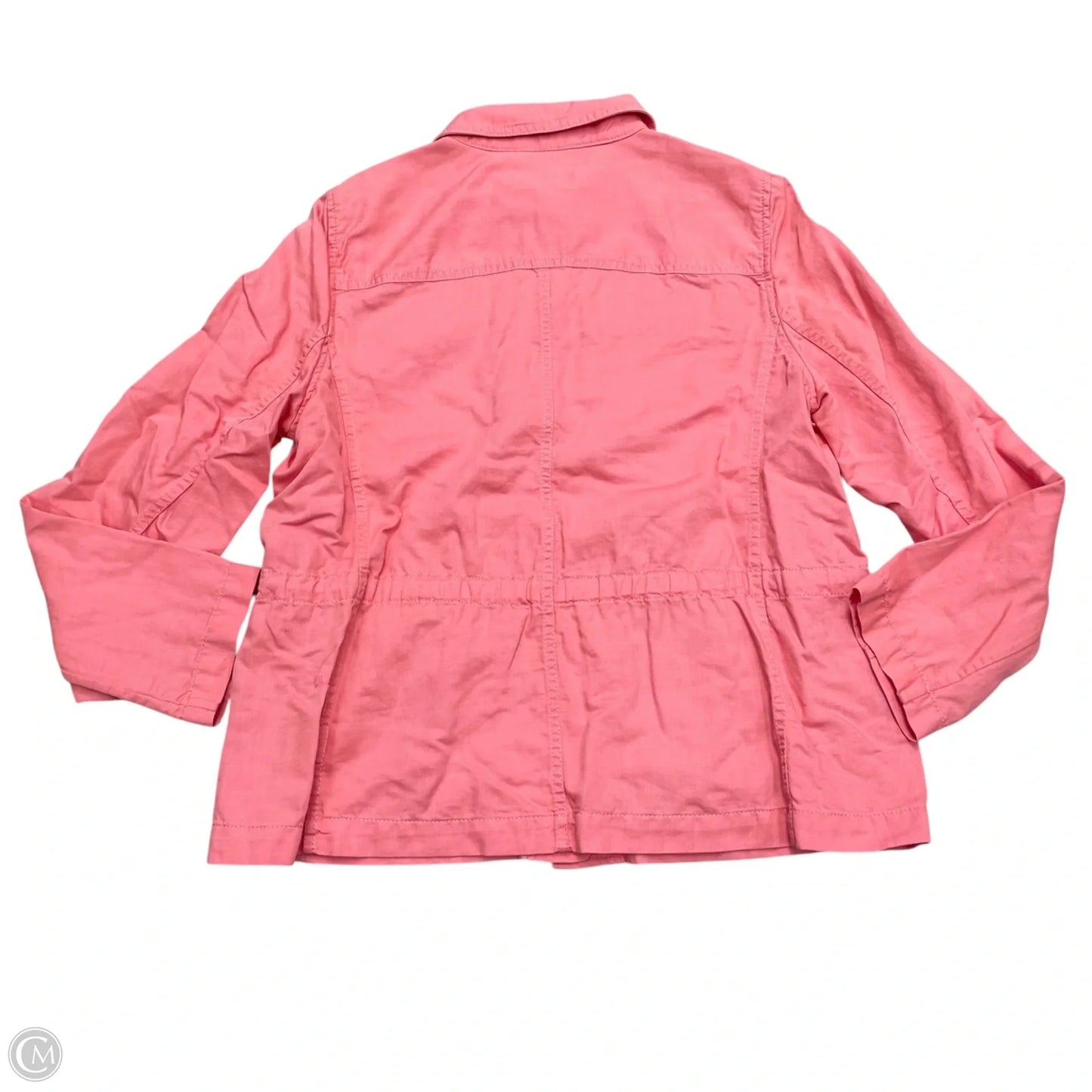 Jacket Shirt By Talbots In Pink, Size: L