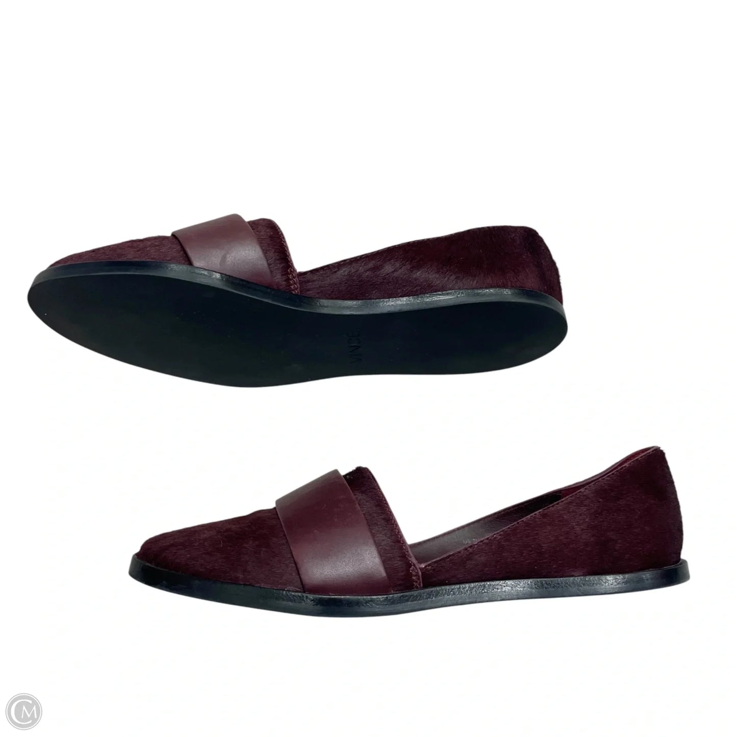 Shoes Flats By Vince In Maroon, Size: 7