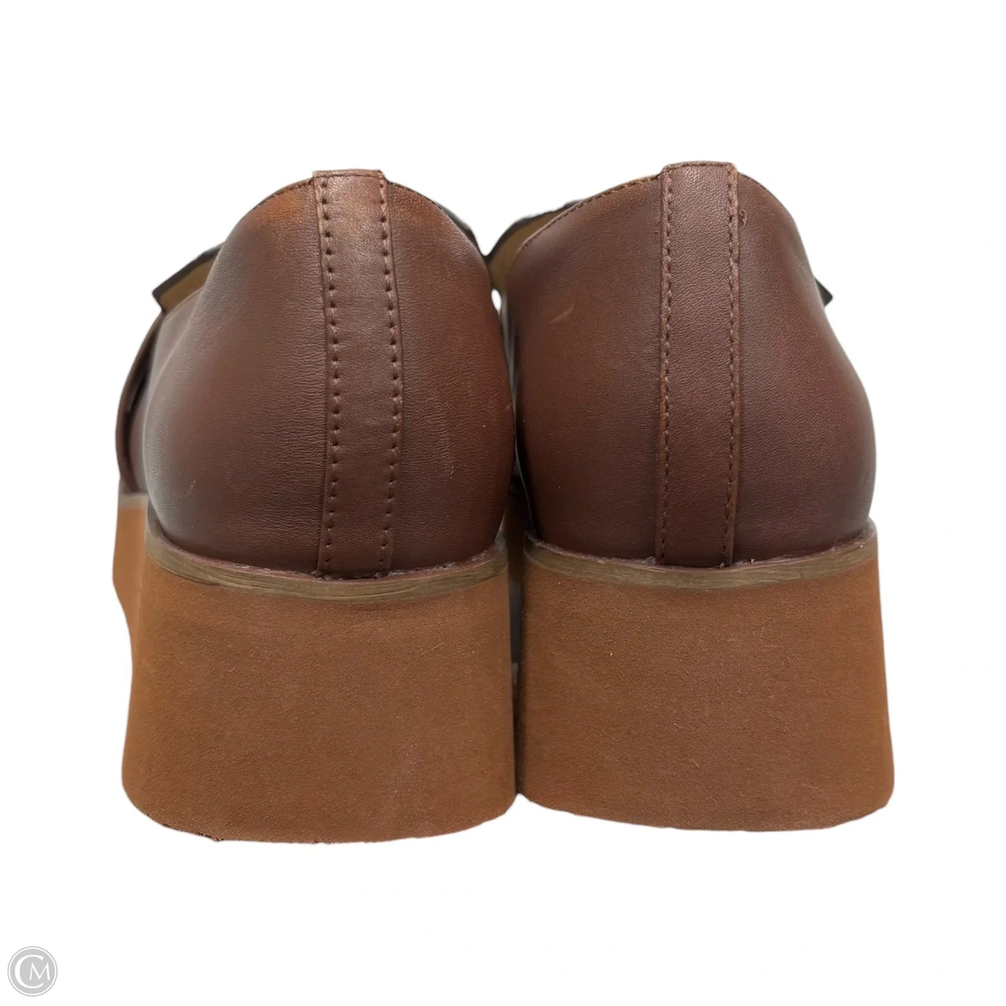Shoes Heels Platform By Nakedfeet In Brown, Size: 9