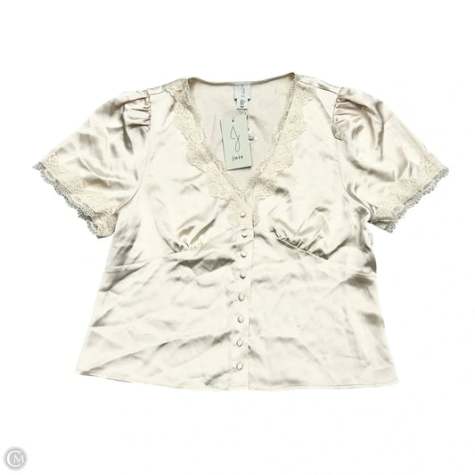 Top Short Sleeve By Joie In Tan, Size: Xl