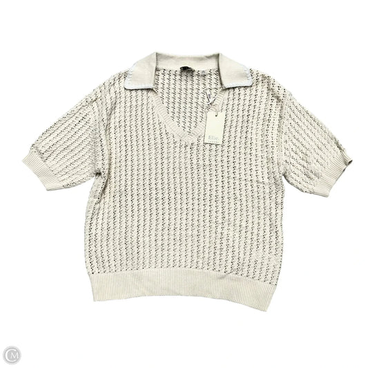 Sweater Short Sleeve By Elie Tahari In Tan, Size: L
