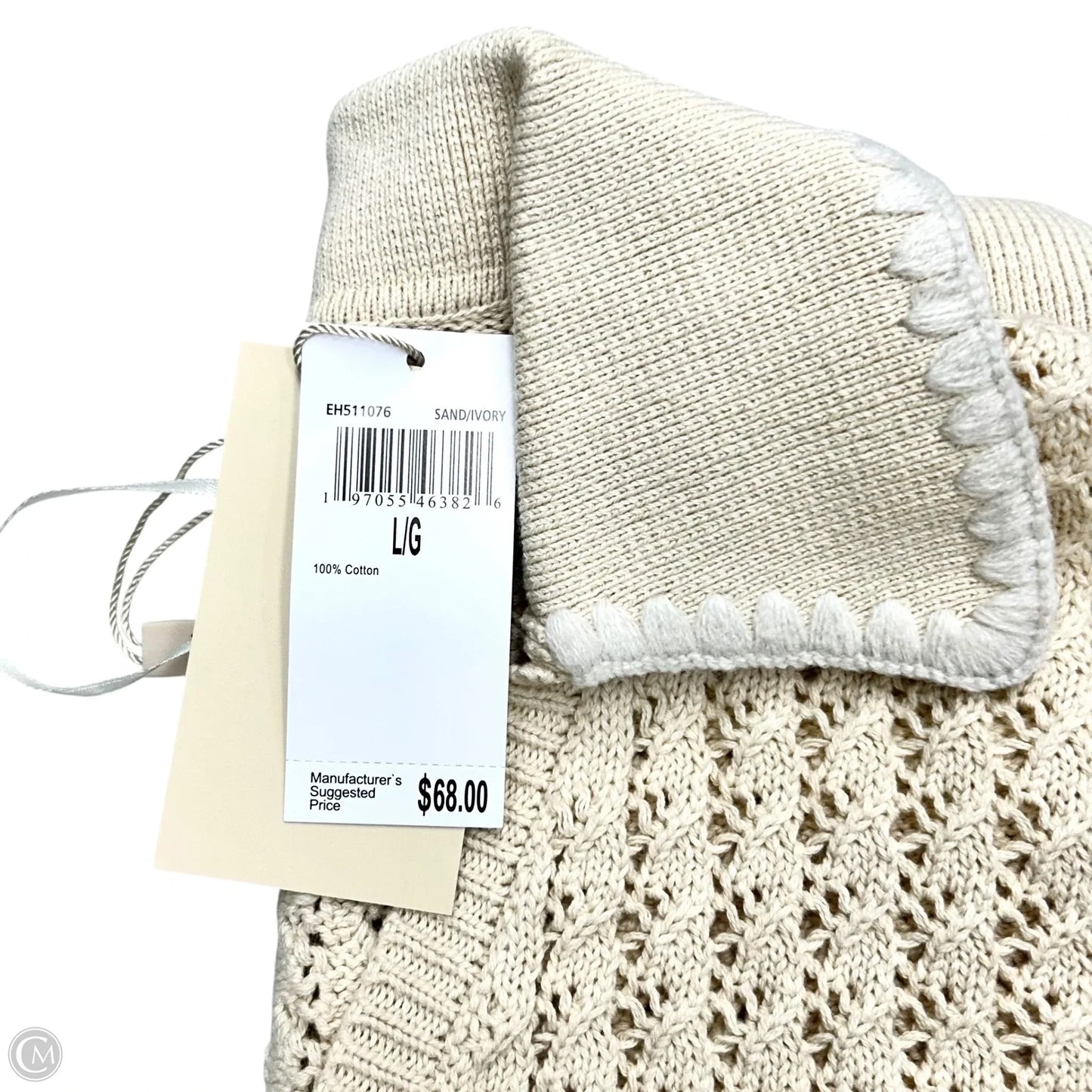 Sweater Short Sleeve By Elie Tahari In Tan, Size: L
