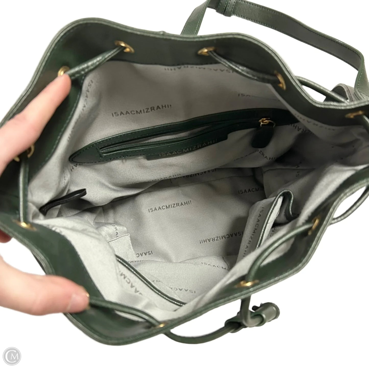 Handbag Leather By Isaac Mizrahi, Size: Medium