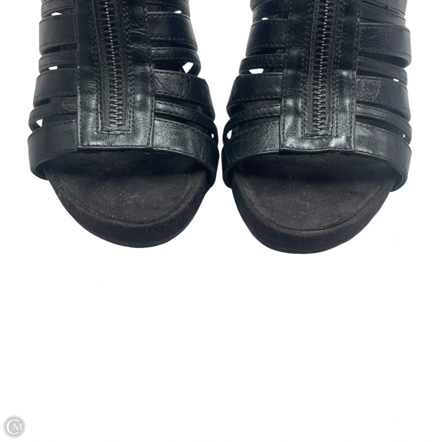 Sandals Heels Wedge By Aerosoles In Black, Size: 9.5