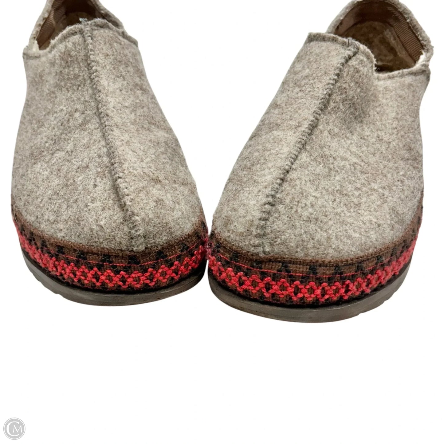 Shoes Designer By Ugg In Brown & Red, Size: 11
