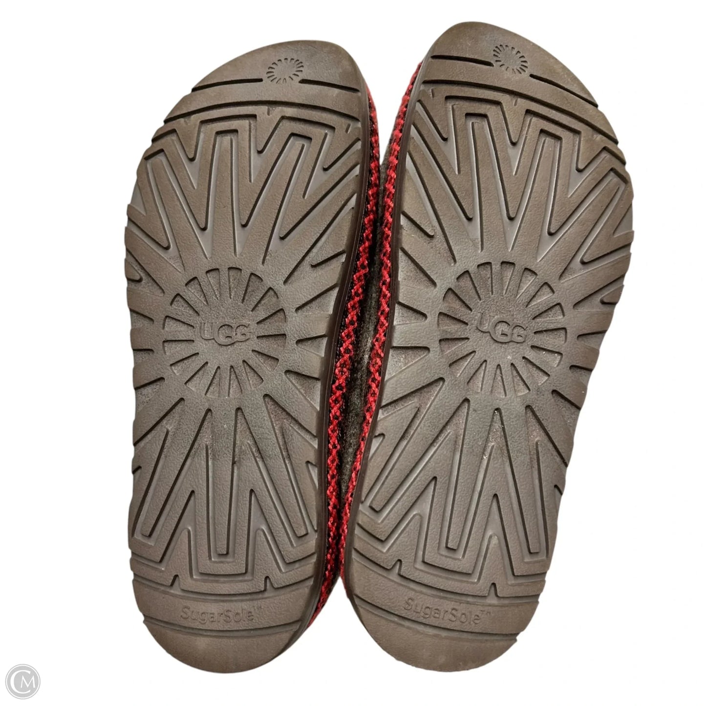Shoes Designer By Ugg In Brown & Red, Size: 11