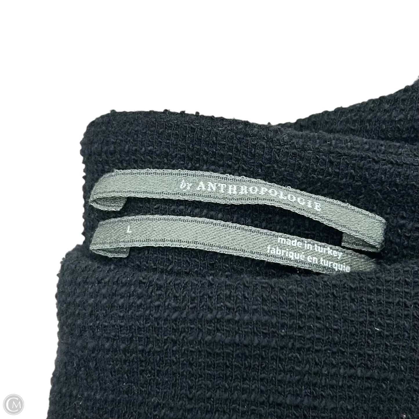 Top 3/4 Sleeve By Anthropologie In Black, Size: L