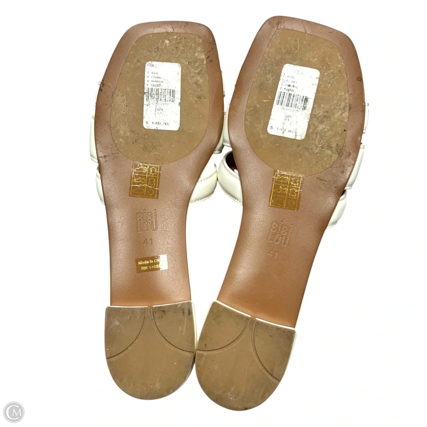Sandals Flats By Bibi Lou In White, Size: 10.5