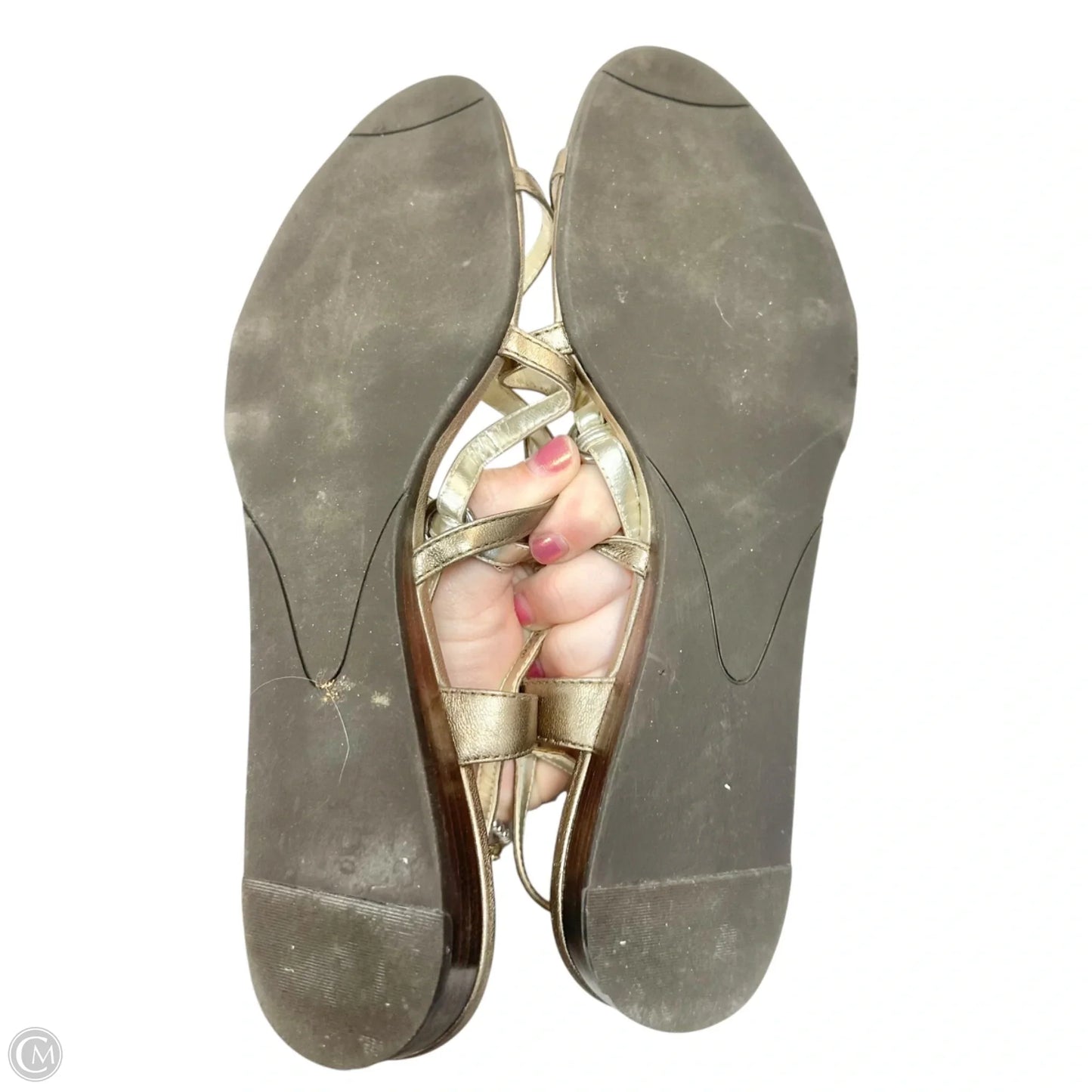 Sandals Flats By Talbots In Bronze, Size: 9