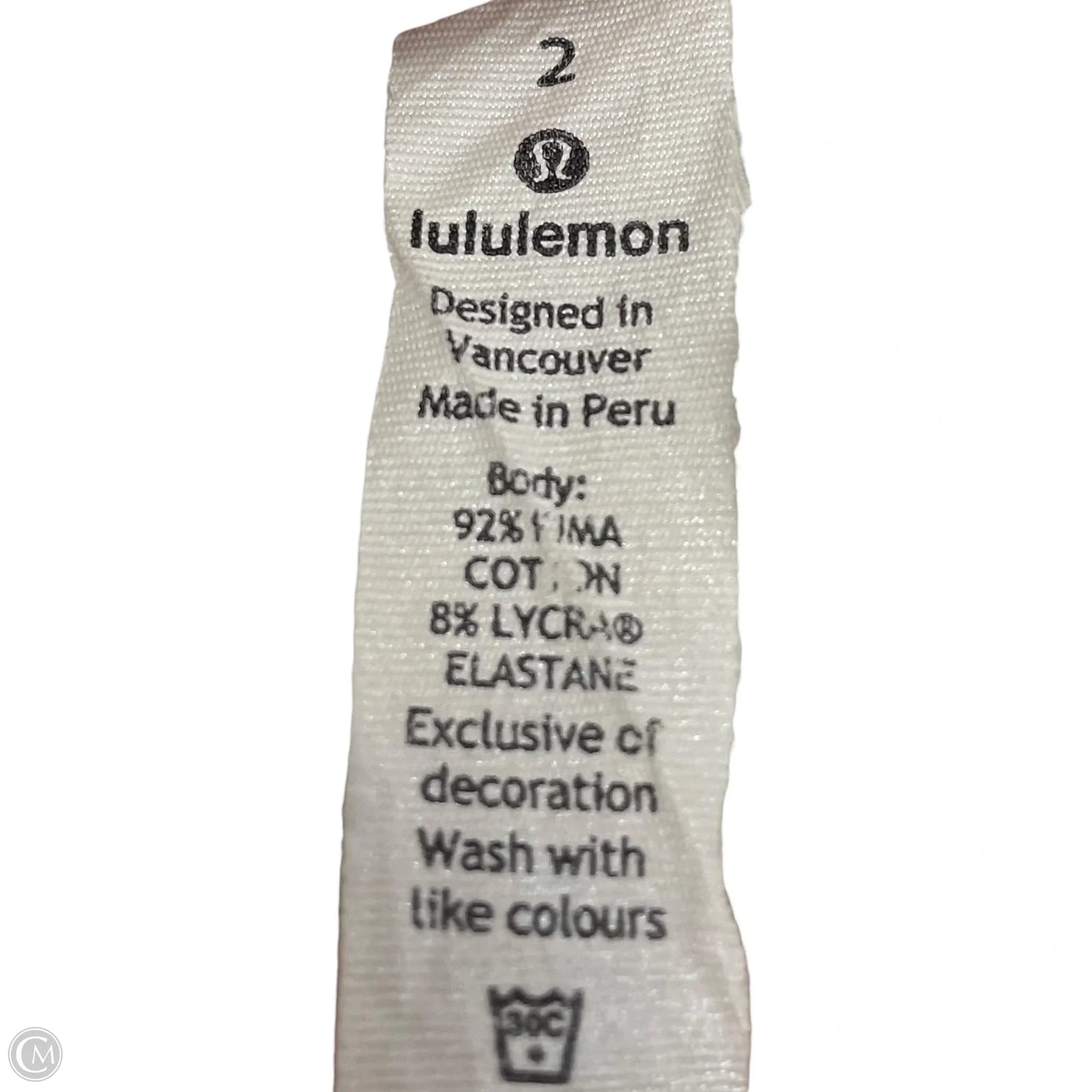 Athletic Top Short Sleeve By Lululemon In White, Size: Xs