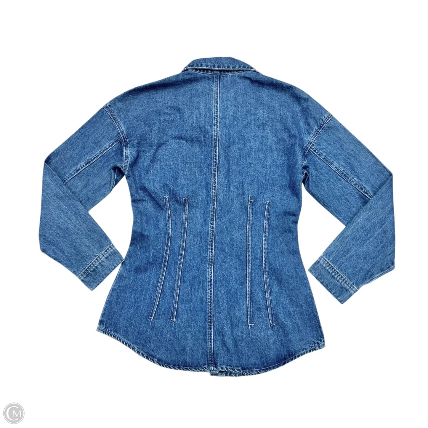 Top Long Sleeve By Torn By Ronny Kobo In Blue Denim, Size: Xs
