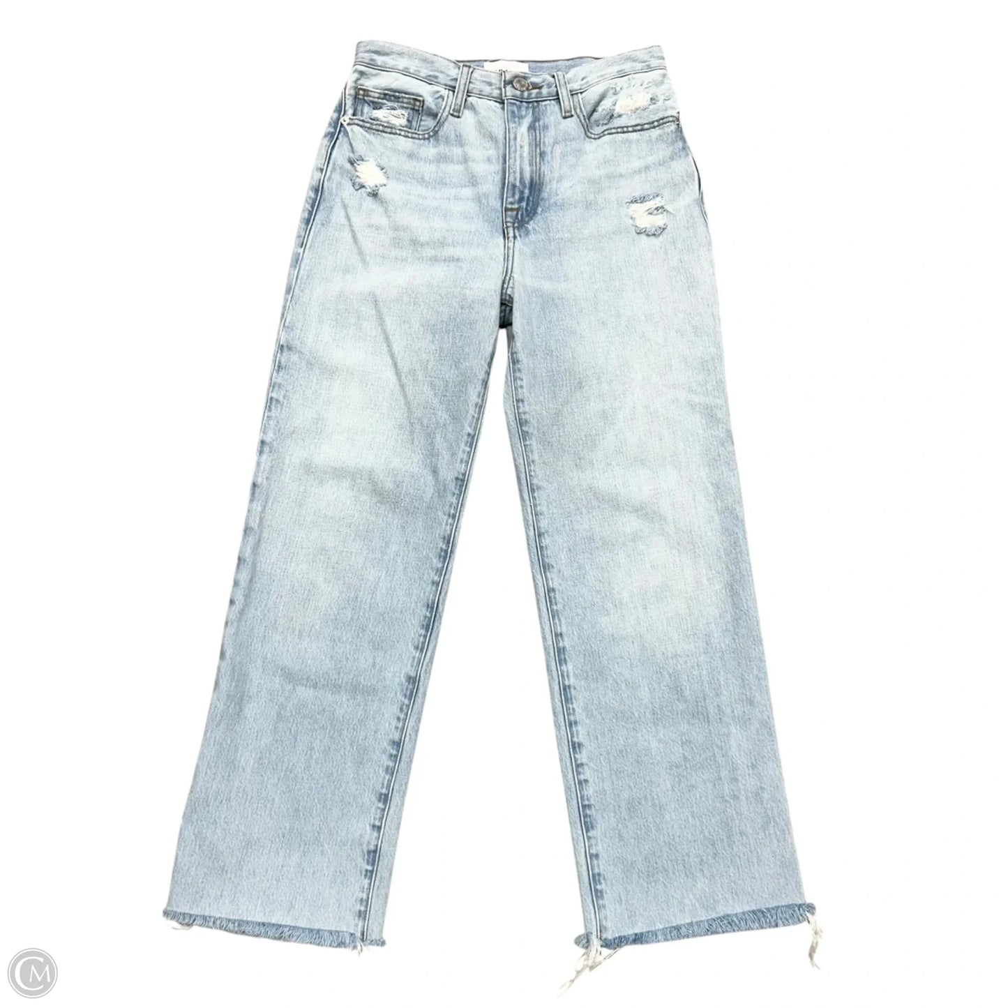 Jeans Wide Leg By Frame In Blue Denim, Size: 2