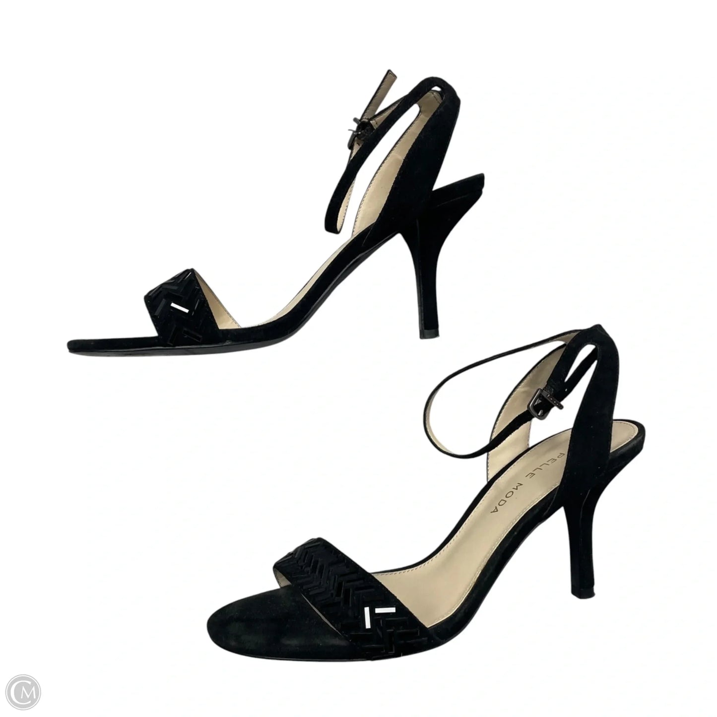 Sandals Heels Kitten By Pelle Moda In Black, Size: 7