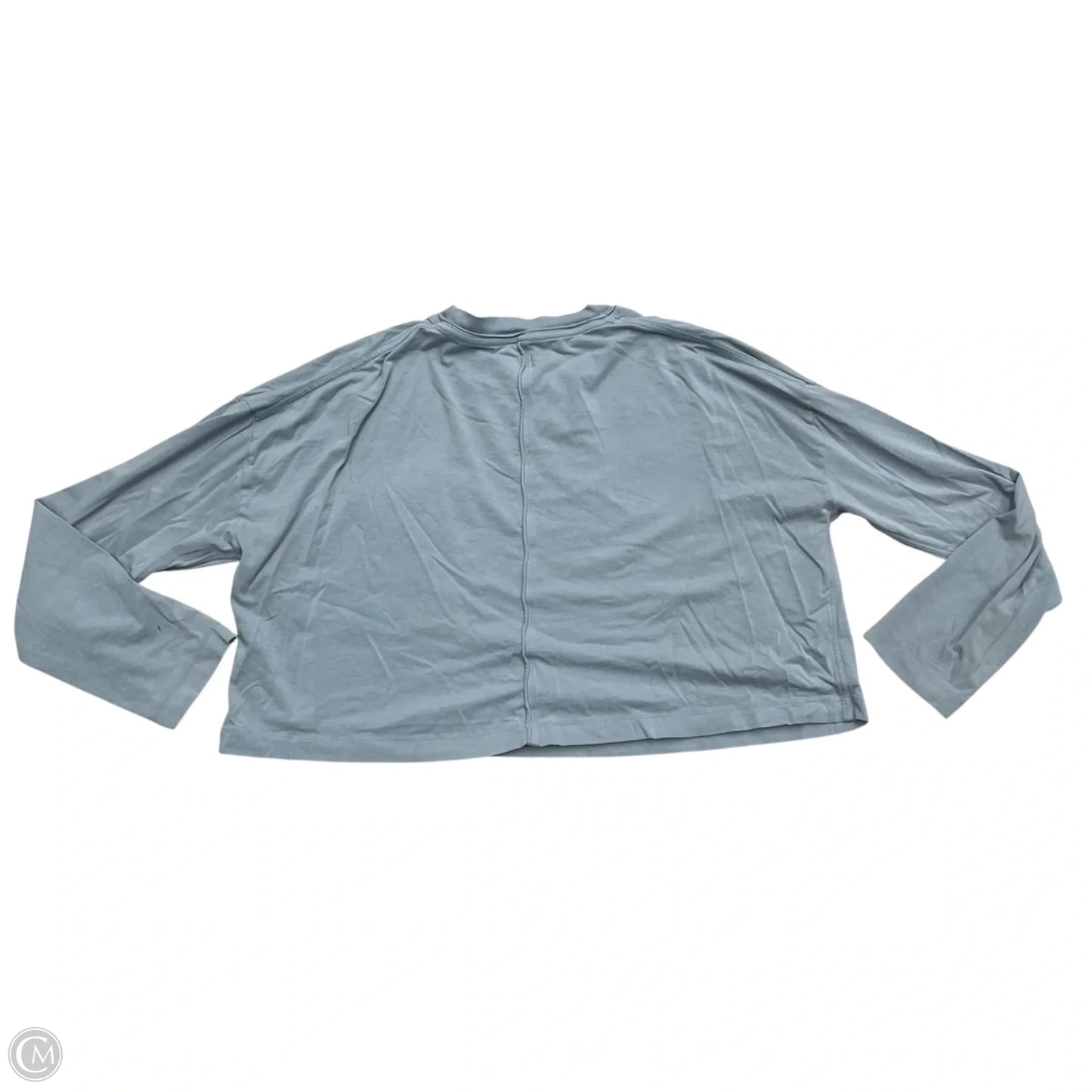 Athletic Top Long Sleeve Collar By Lululemon In Blue, Size: L