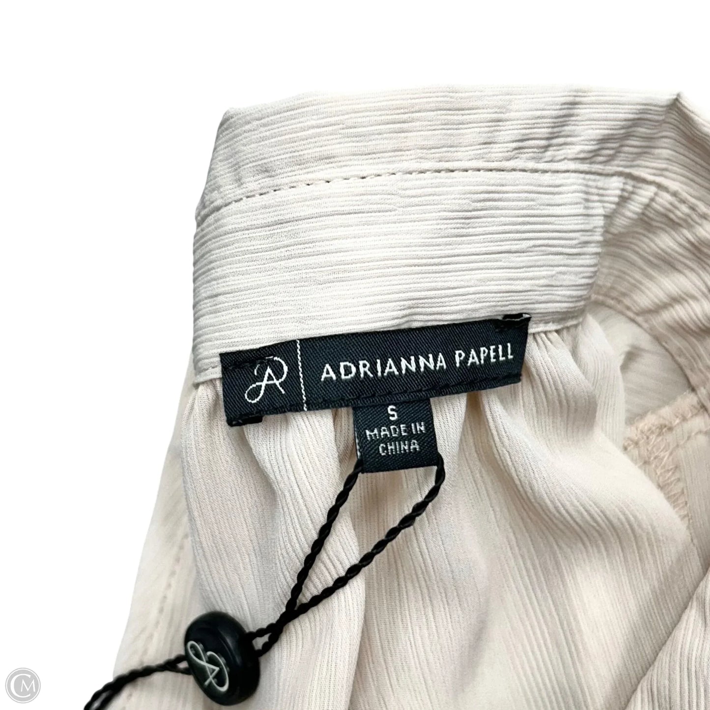 Blouse Long Sleeve By Adrianna Papell In Cream, Size: S
