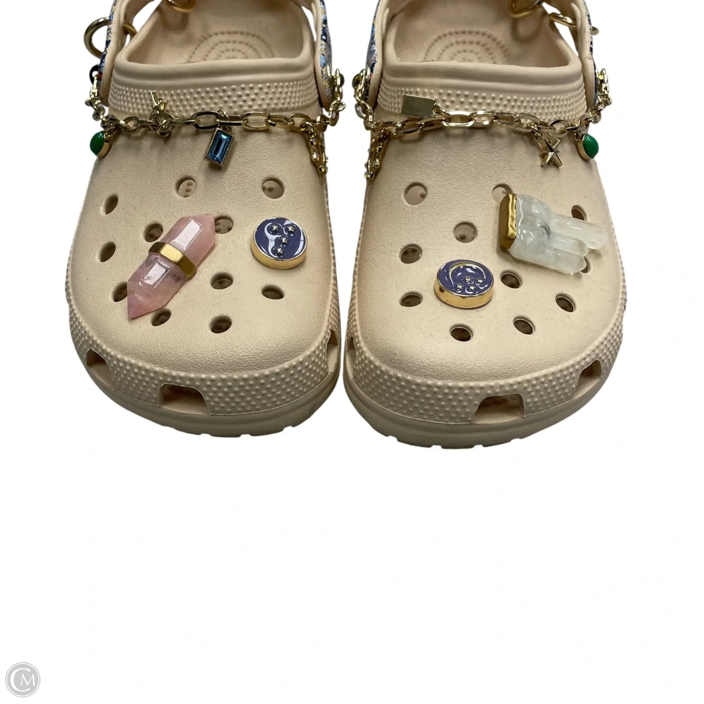 Shoes Flats By Crocs In Cream, Size: 8