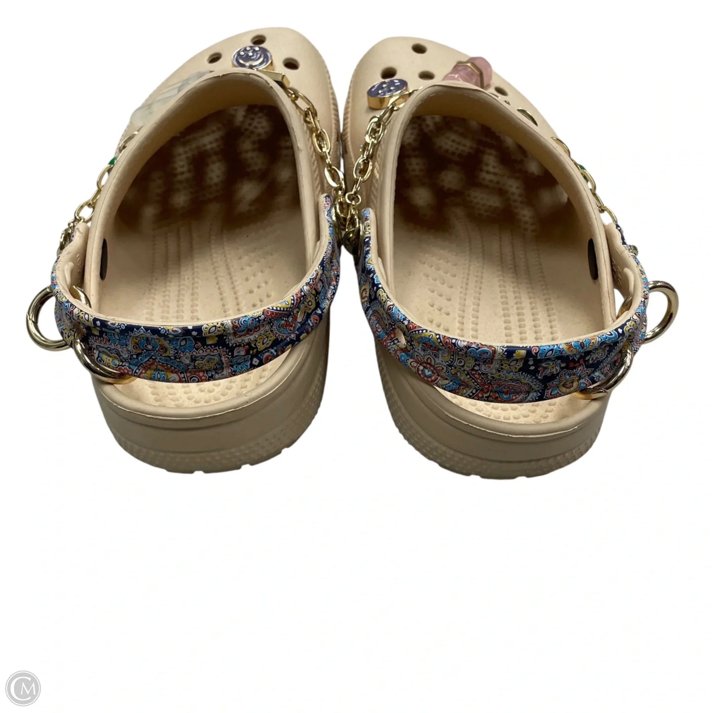 Shoes Flats By Crocs In Cream, Size: 8