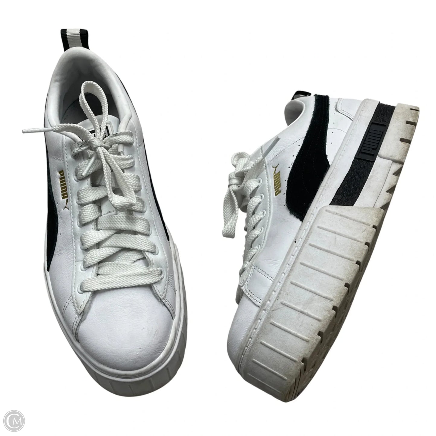 Shoes Sneakers By Puma In Black & White, Size: 8
