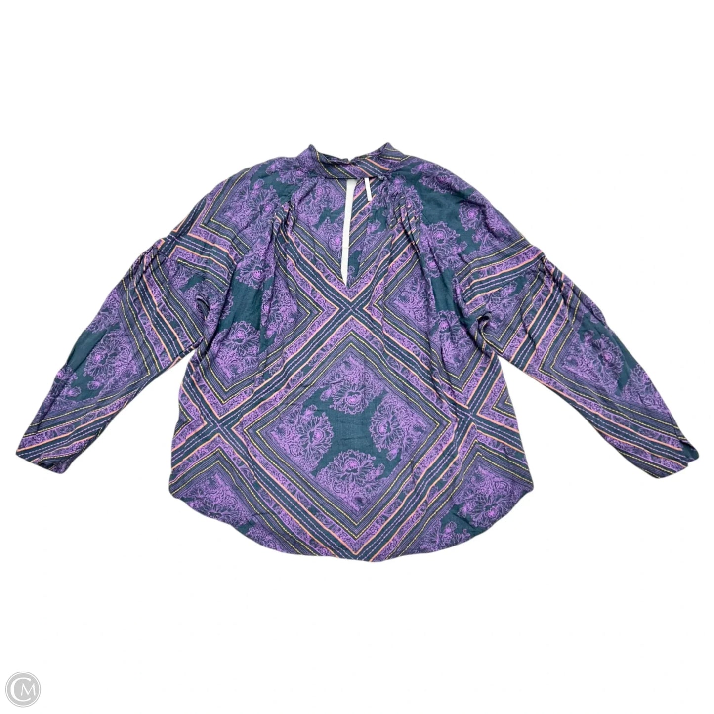 Top Long Sleeve By Free People In Grey & Purple, Size: Sp