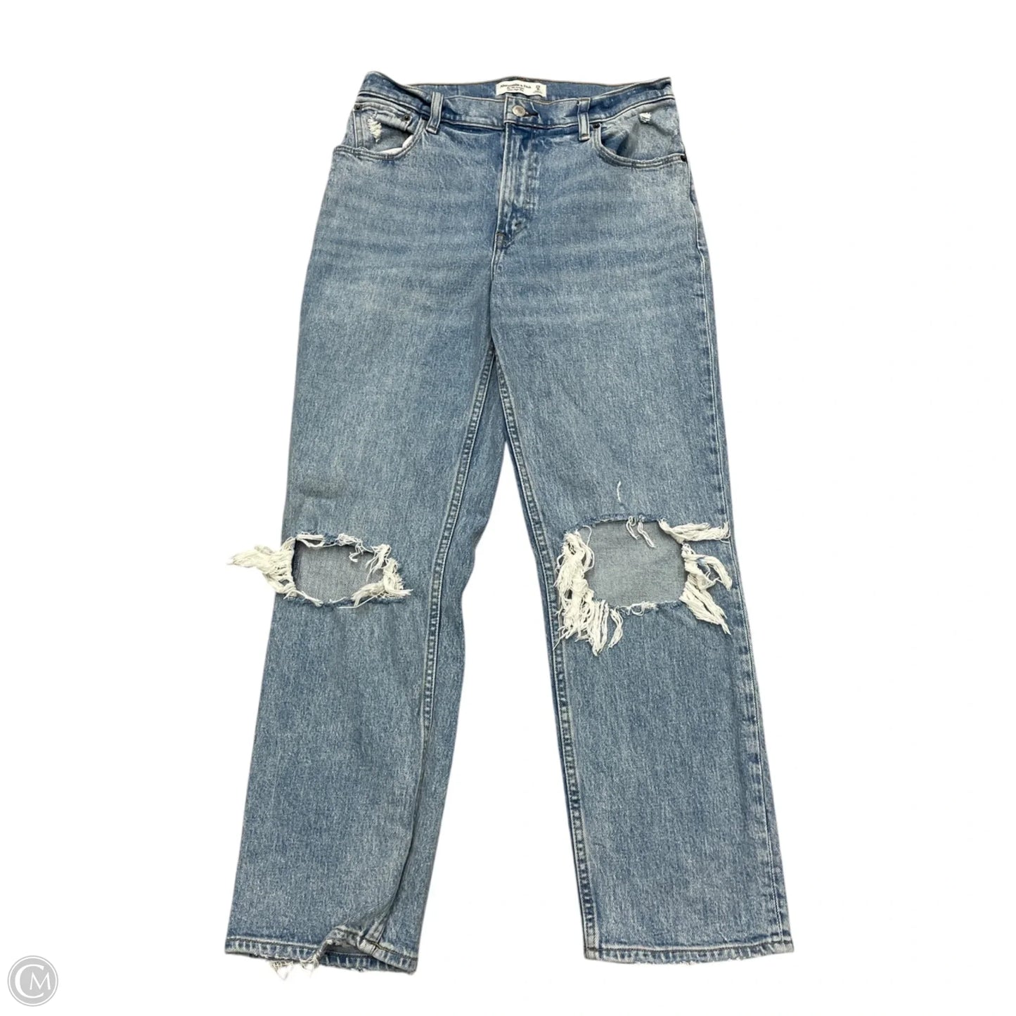 Jeans Straight By Abercrombie And Fitch In Blue Denim, Size: 8