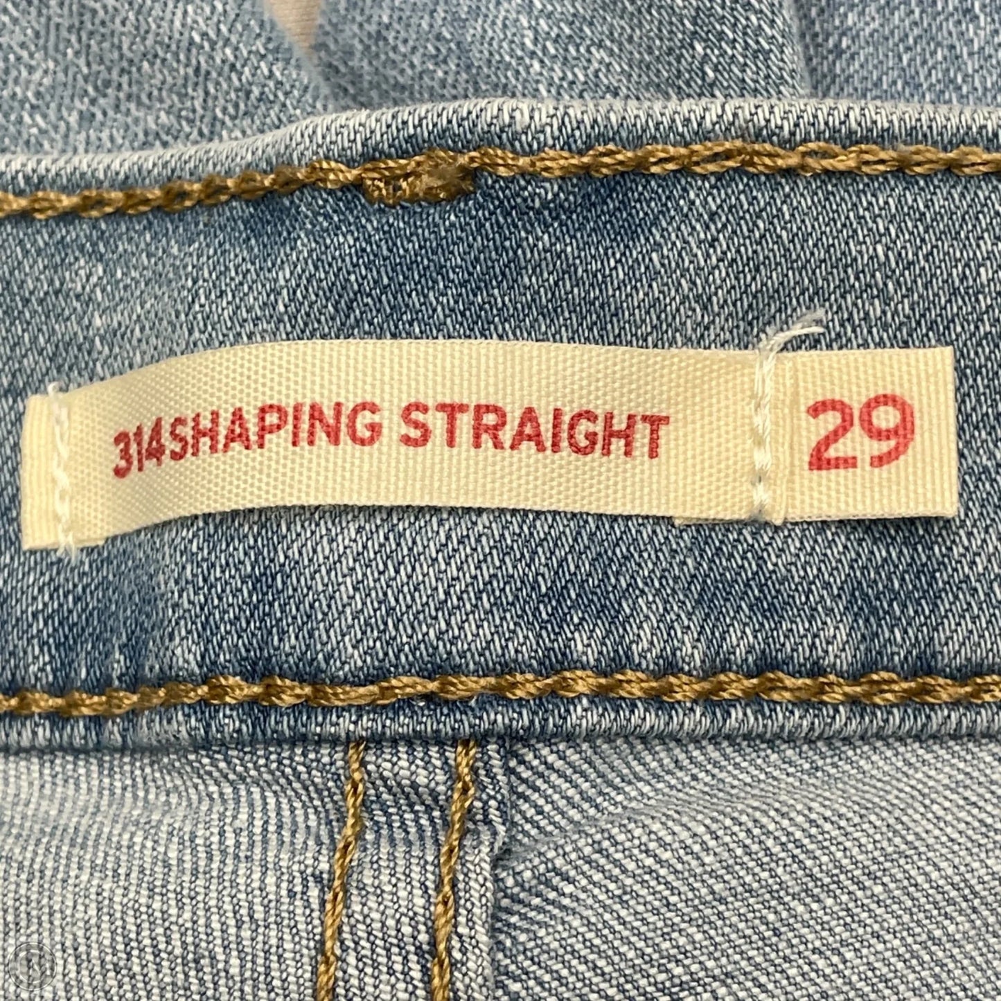 Jeans Straight By Levis In Blue Denim, Size: 8