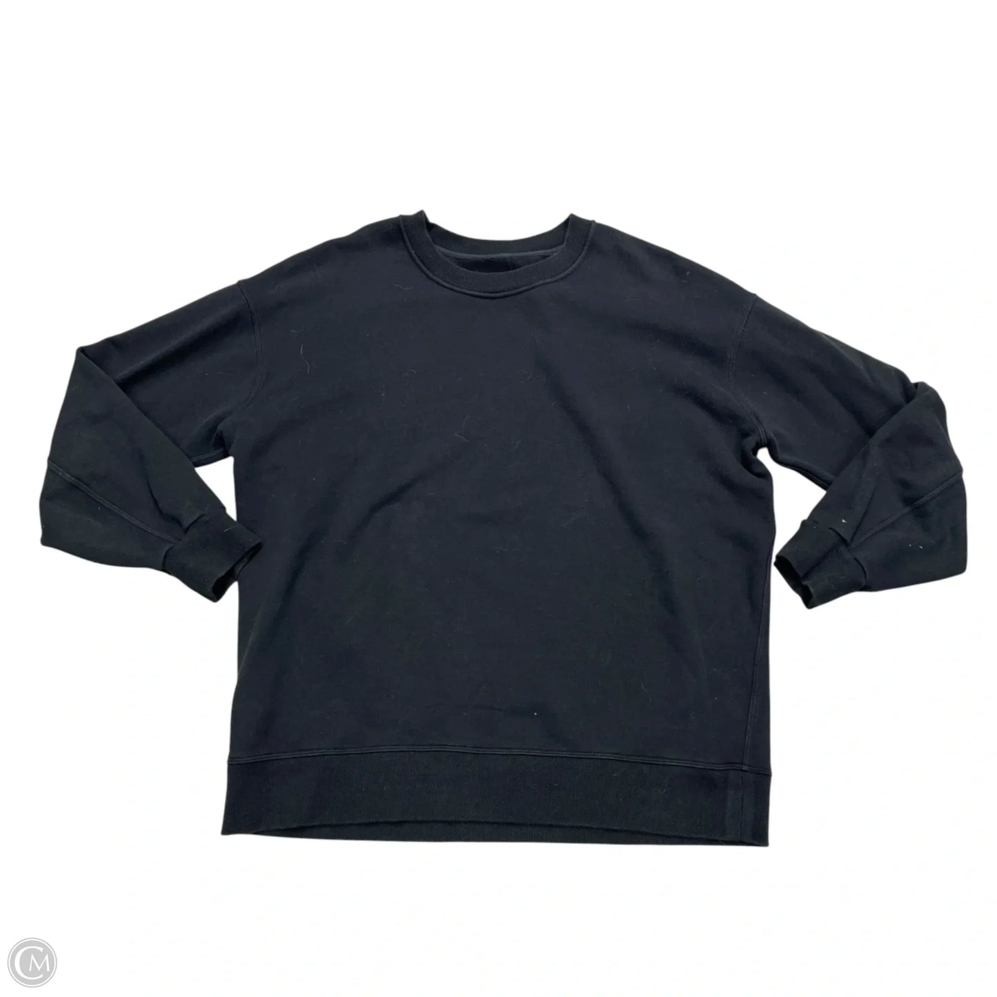 Athletic Sweatshirt Crewneck By Lululemon In Black, Size: M