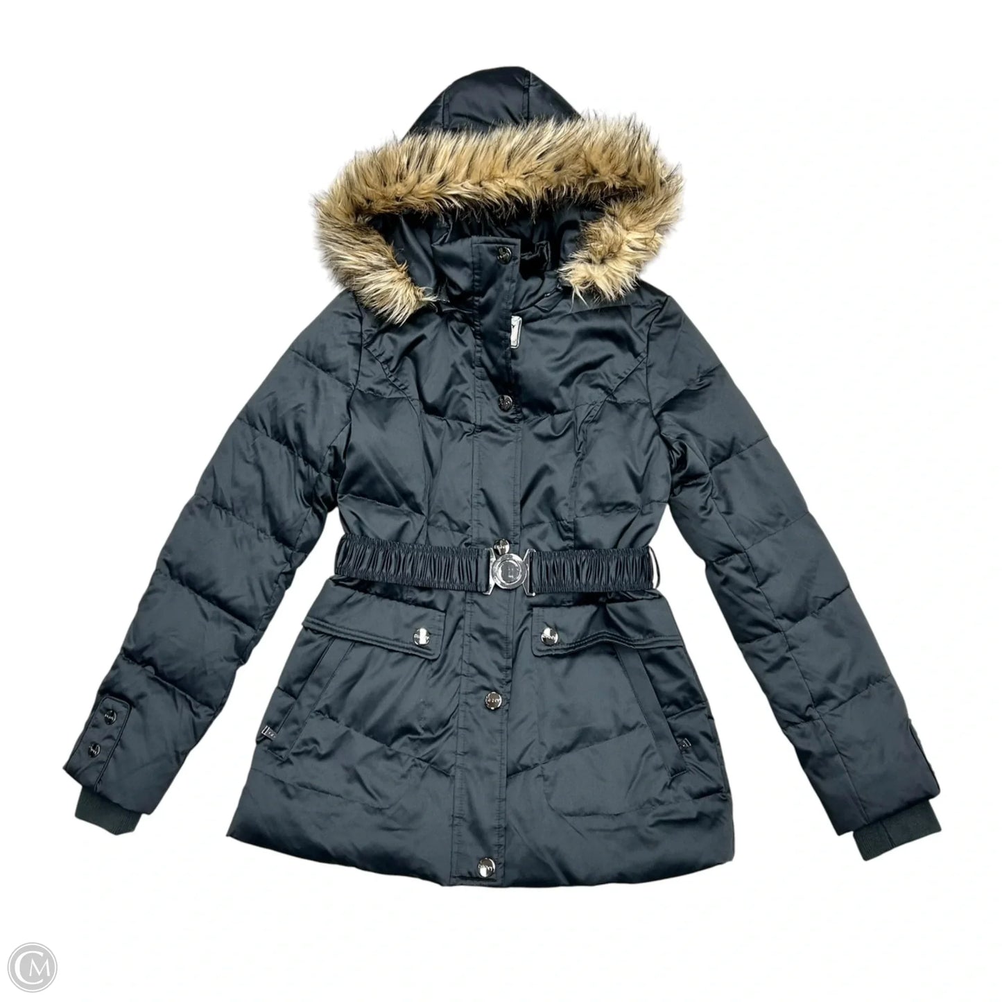 Coat Parka By Dkny In Black & Brown, Size: Xs