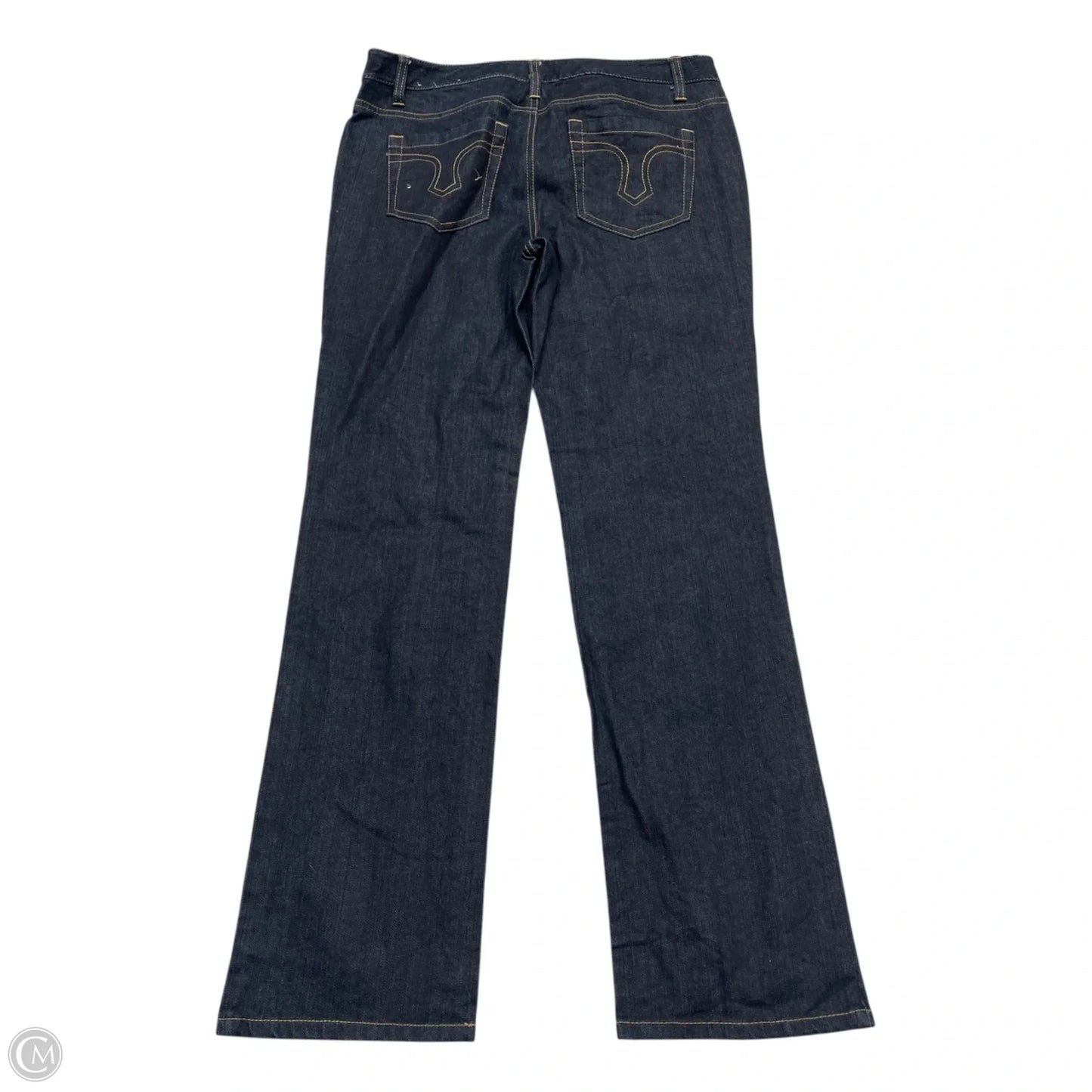 Jeans Straight By Loft In Black Denim, Size: 8