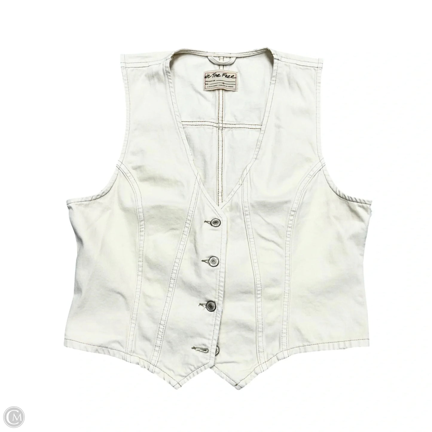 Vest Other By We The Free In Cream Denim, Size: Xl