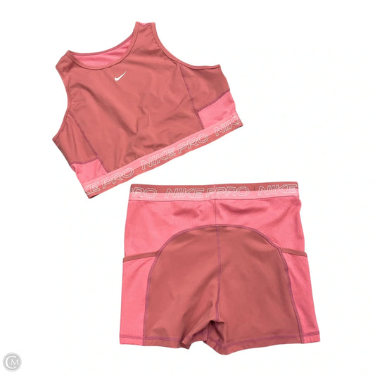 Athletic Shorts 2pc By Nike In Pink, Size: L