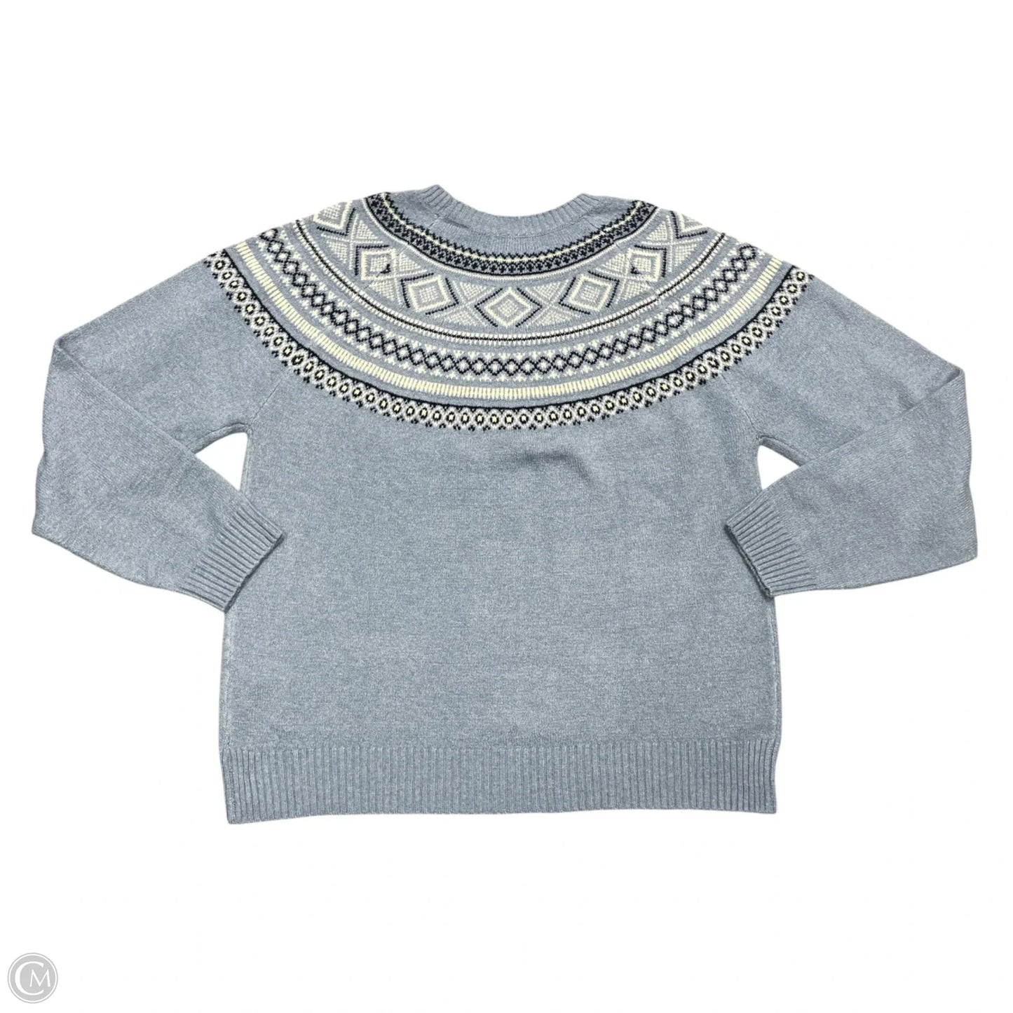 Sweater By Weatherproof In Black & Blue, Size: M