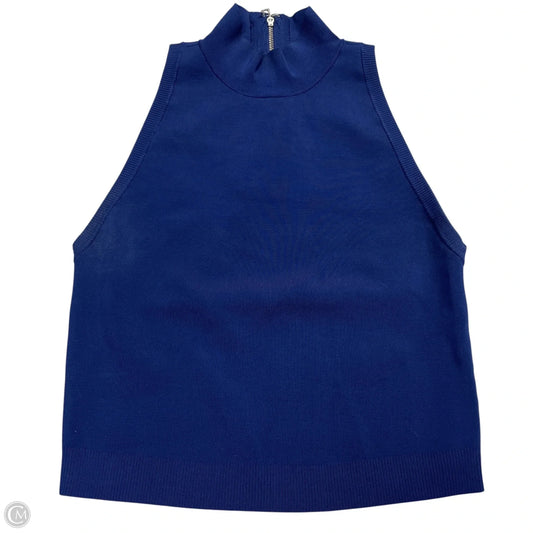Top Sleeveless Designer By Alice + Olivia In Blue, Size: L