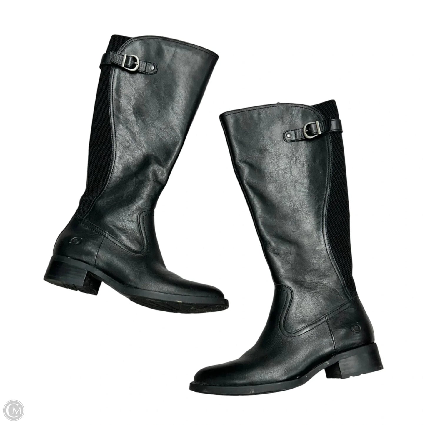 Boots Leather By Born In Black, Size: 6.5