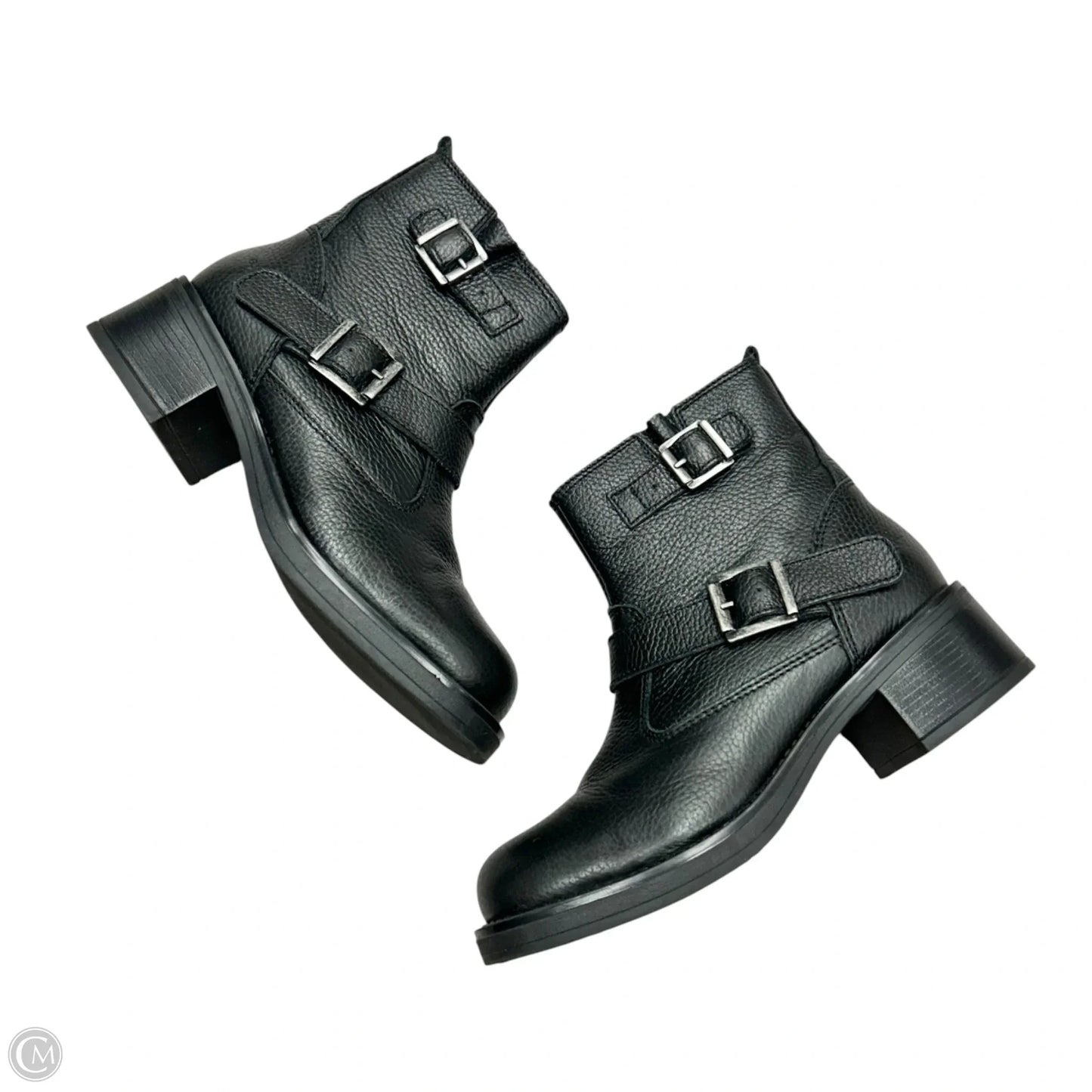 Boots Ankle Heels In Black, Size: 7.5