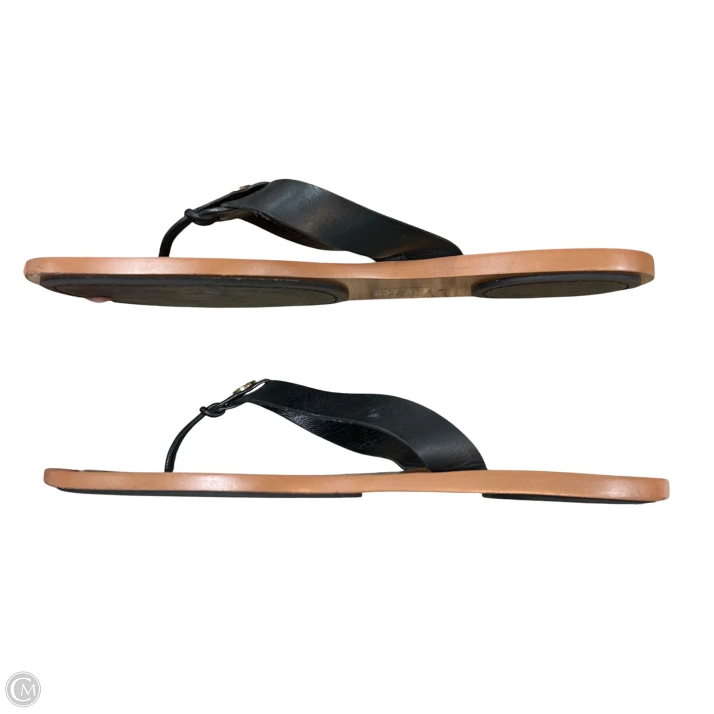 Sandals Designer By Tory Burch In Black & Brown, Size: 9