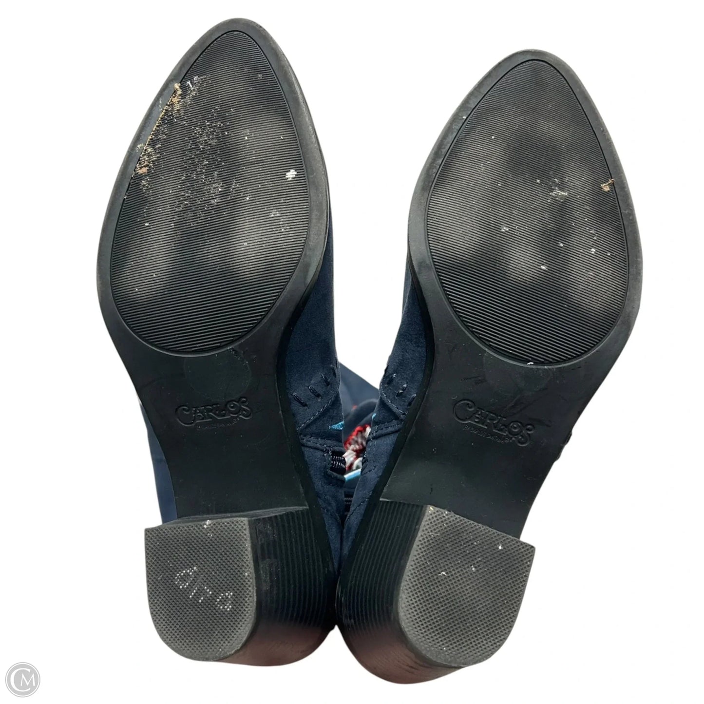 Boots Knee Heels By Carlos By Carlos Santana In Navy, Size: 7.5