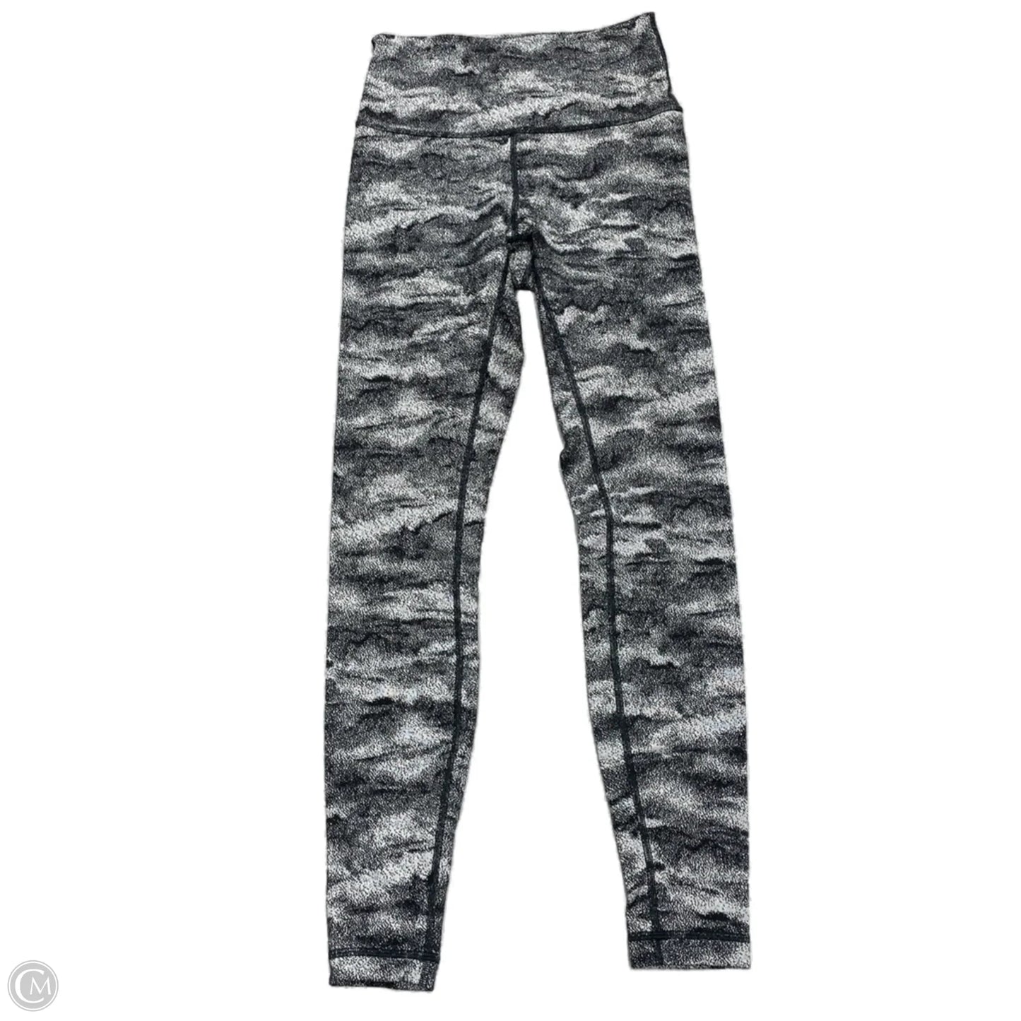 Athletic Leggings By Lululemon In Black & White, Size: M