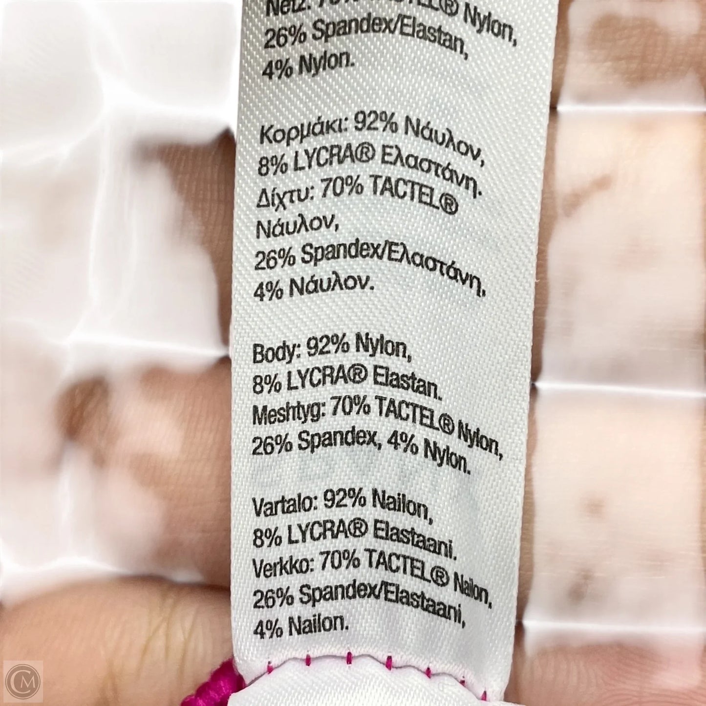 Athletic Top Short Sleeve By Spanx In Orange & Pink, Size: L