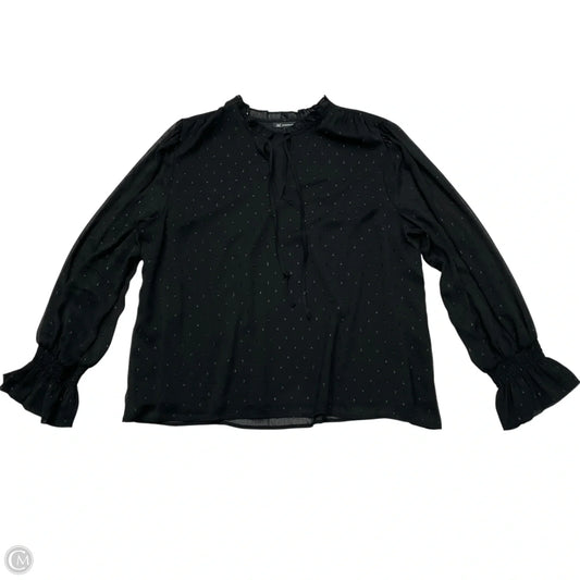 Top Long Sleeve By Inc In Black, Size: Xxl