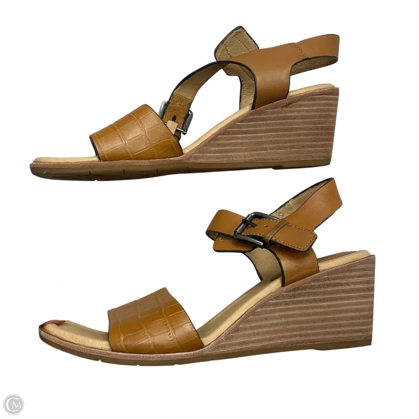 Sandals Heels Wedge By Sofft In Tan, Size: 8