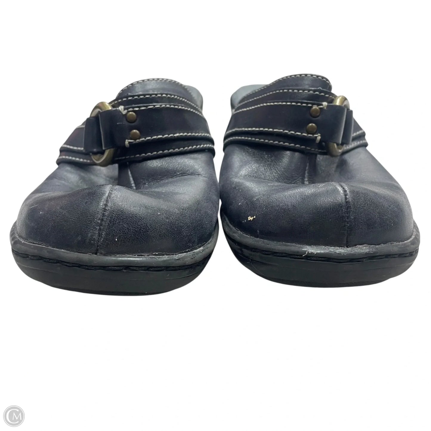 Sandals Heels Block By Clarks In Navy, Size: 8.5