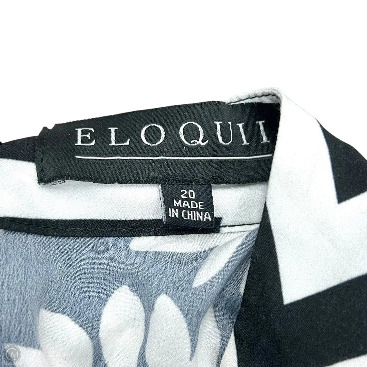 Dress Casual Midi By Eloquii In Black & White, Size: 2x