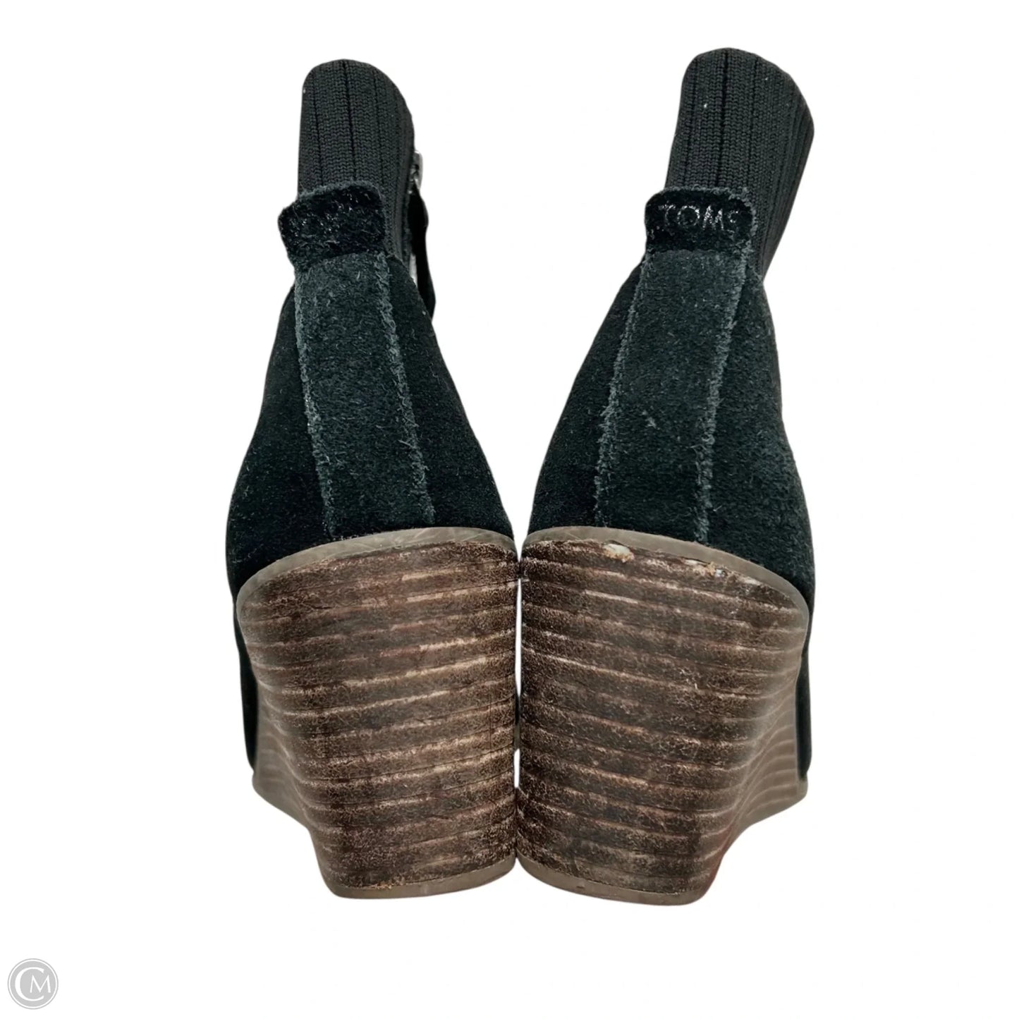 Boots Ankle Heels By Toms In Black & Brown, Size: 9