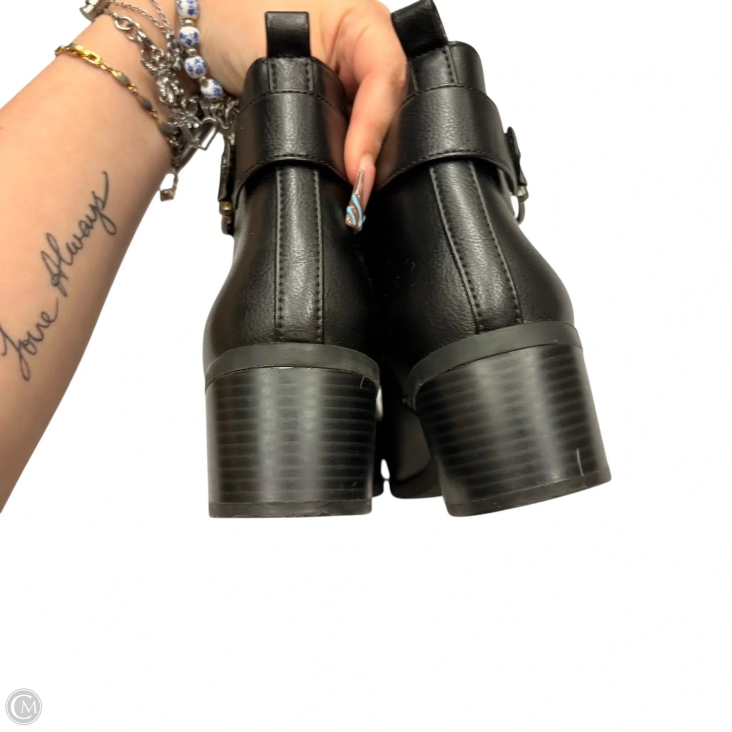 Boots Ankle Heels By Anne Klein In Black, Size: 8.5