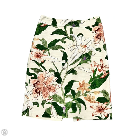 Skirt Midi By Ann Taylor In Floral Print, Size: 4