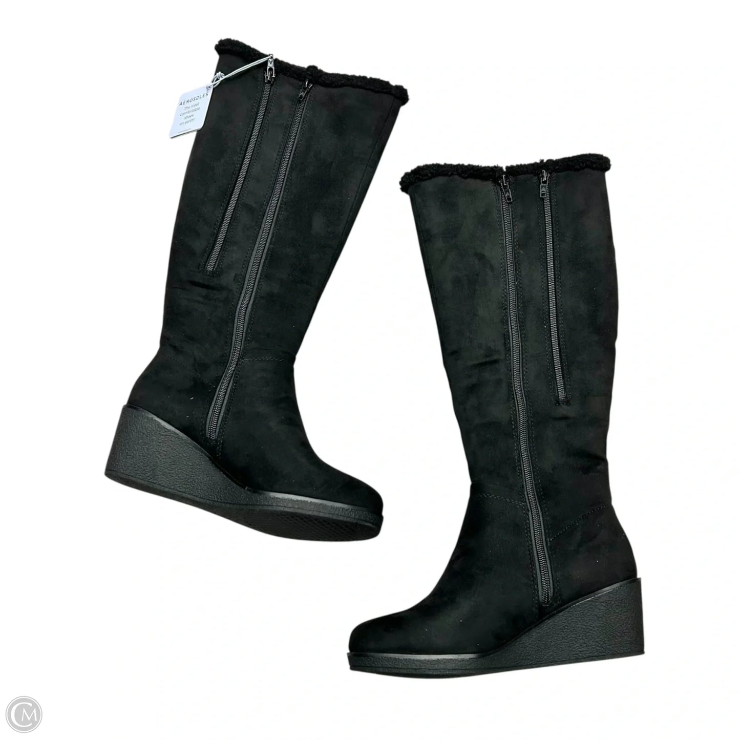 Boots Mid-calf Heels By Aerosoles In Black, Size: 6