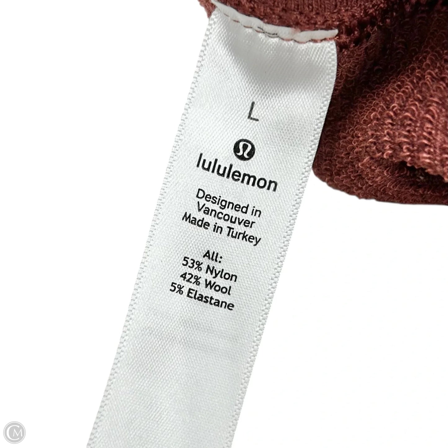 Athletic Leggings By Lululemon In Maroon, Size: L