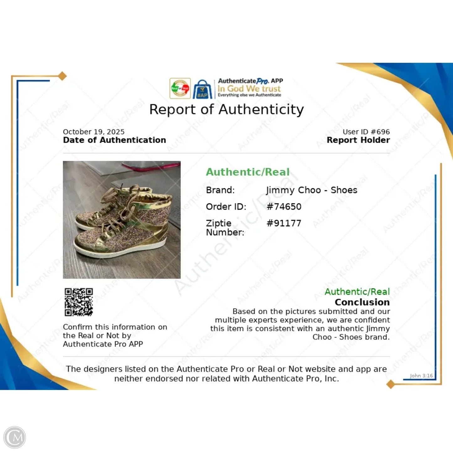 Shoes Luxury Designer By Jimmy Choo In Gold, Size: 9.5