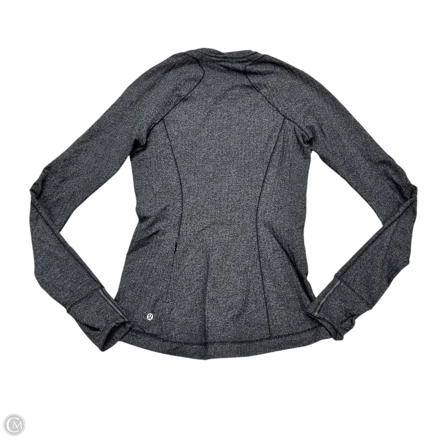 Athletic Sweatshirt Crewneck By Lululemon In Black & Grey, Size: S