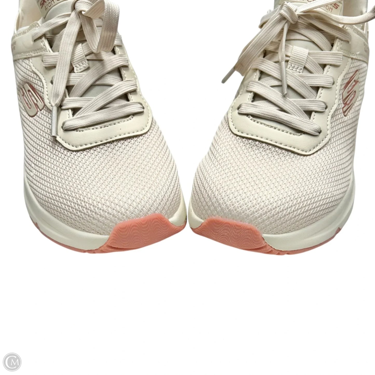 Shoes Athletic By Skechers In Cream, Size: 8.5